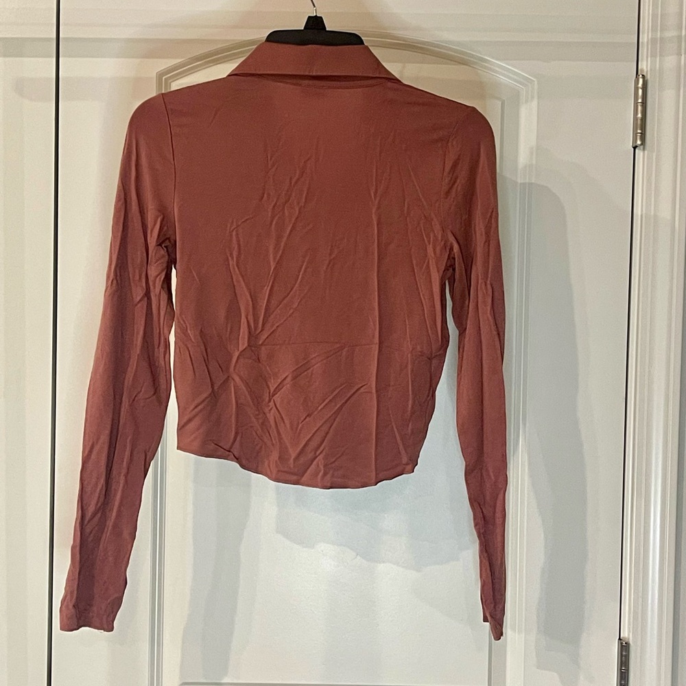 Wilfred Rust Button Down Shirt - Picture 4 of 7